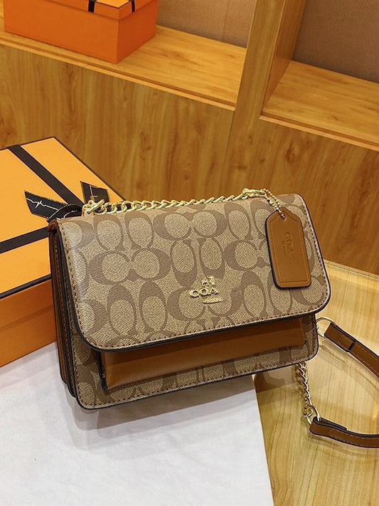 A Portable printing light luxury high-end single shoulder retro diagonal cross-border foreign style versatile letter cross-border - Mixbatch