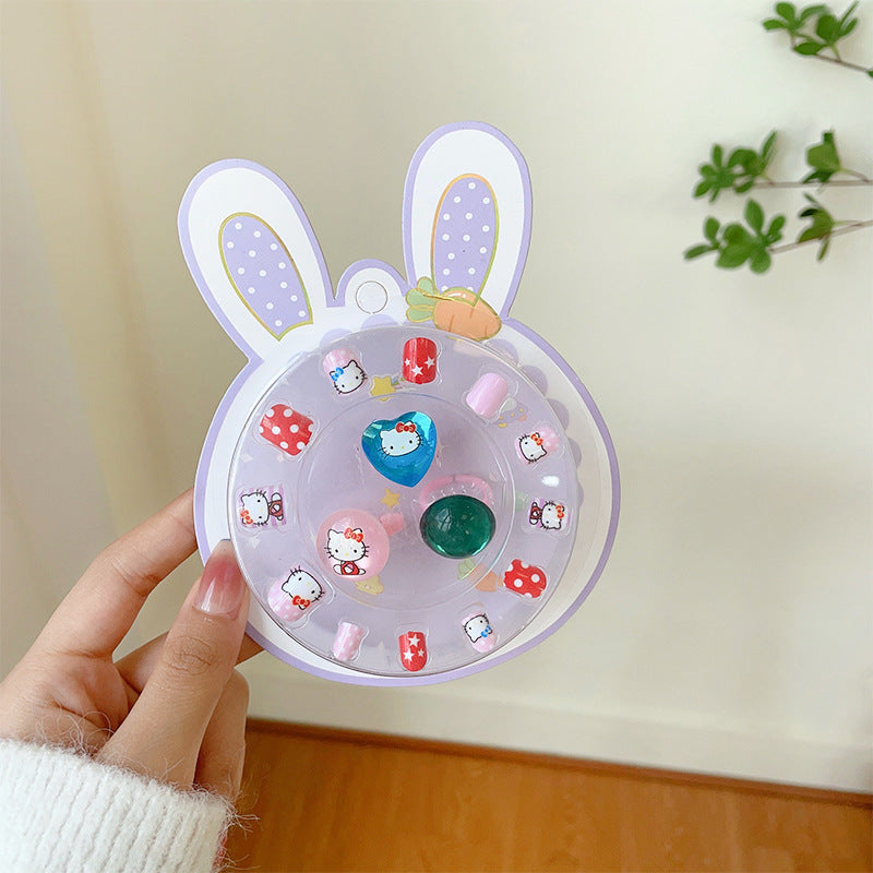 A  little girl cartoon jewelry girl baby gift toy nail patch - Mixbatch