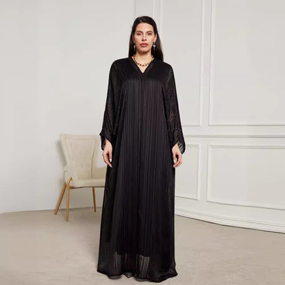 Cross-border supply 2024 new Middle East Dubai clothing AliExpress fashionable and elegant two-piece dress robe - Mixbatch