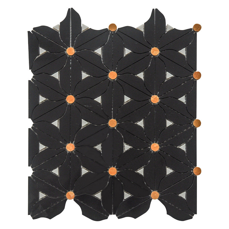 A metal stone mosaic wall tile