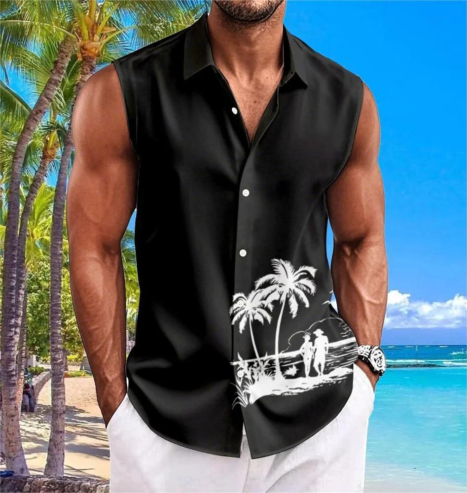 A Shirt Men's Sleeveless Lapel