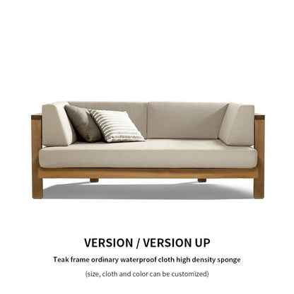 A Nordic outdoor sofa combination teak villa courtyard garden furniture B & B wind outdoor terrace solid wood small coffee table - Mixbatch