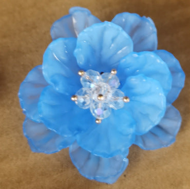 A Double flower, headgear, hairpin, acrylic dyed matte multi-petaled flower S066 hand-sewn flower, jewelry accessories - Mixbatch