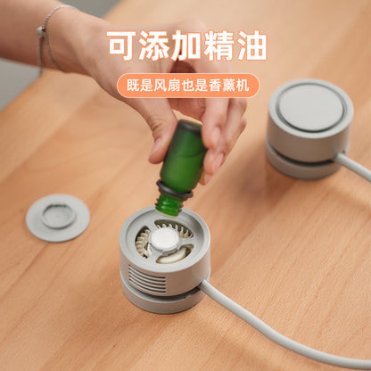 A hanging neck fan usb charging
