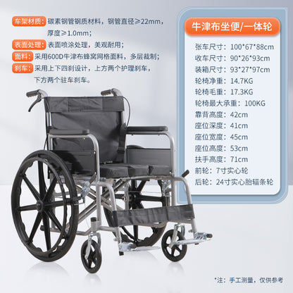 A manual wheelchair folding