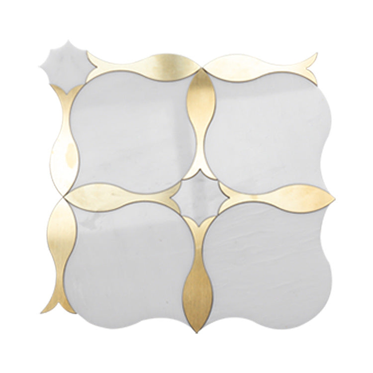 A natural marble shower room wall tiles