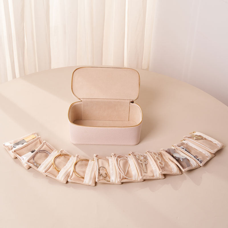 A New Large Delicate Antioxidant Jewelry Storage Box Necklace Ring Earrings Travel Jewelry Storage Box