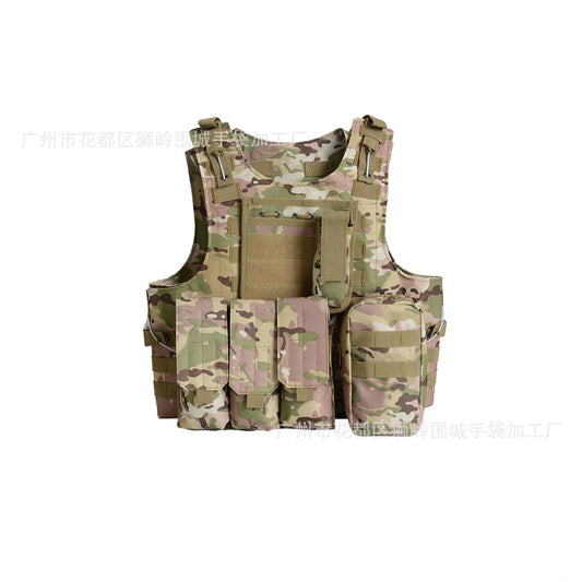 Amphibious tactical vest, python camouflage molle system, cycling sports outdoor tactical vest, real CS