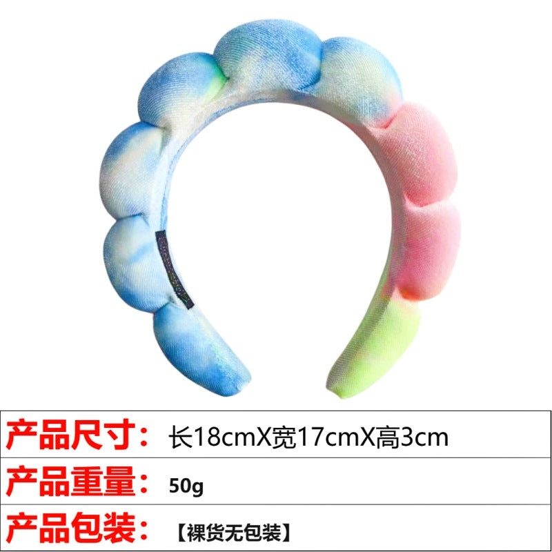 A high cranial top hair accessories women wash face bath clouds sponge headband makeup remover hair band headband