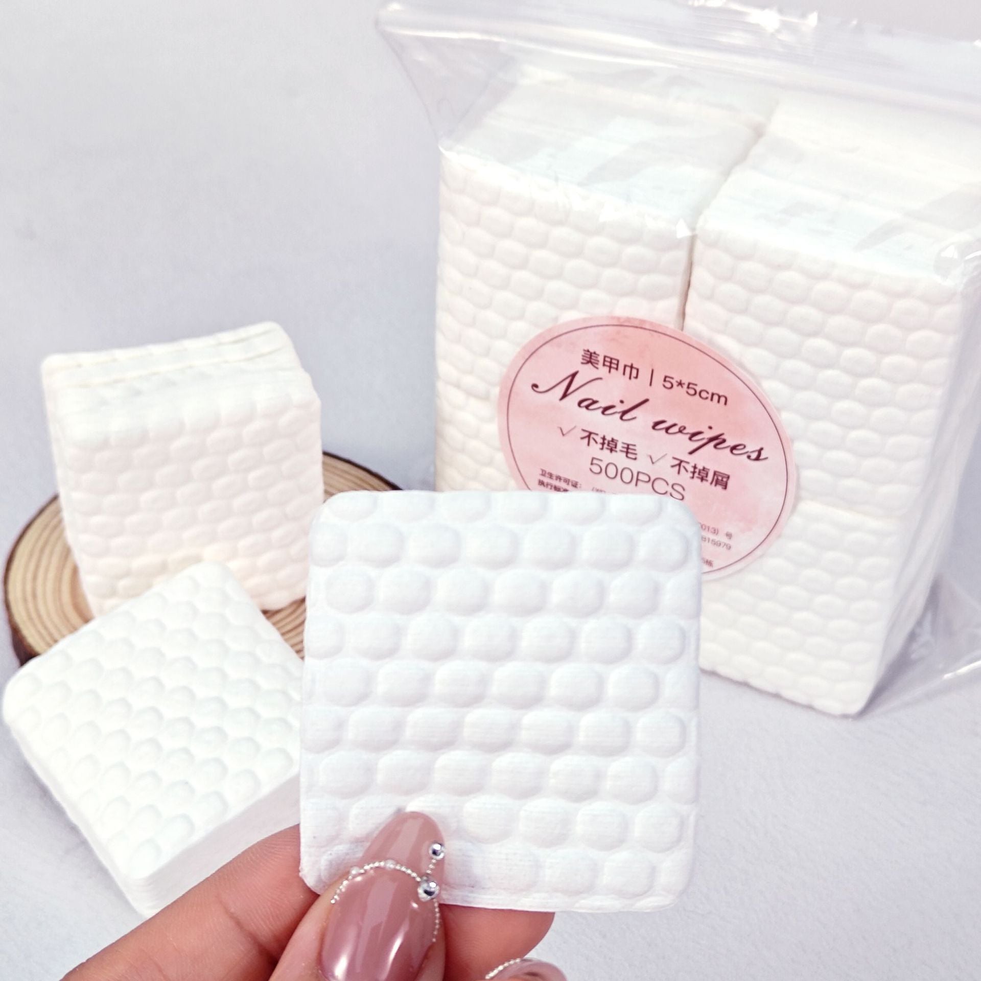 A 1/2 water-saving nail cotton sheets, nail washing cotton, non-dropping flocculent cotton sheets, cross-border nail towels, cleaning cotton sheets - Mixbatch