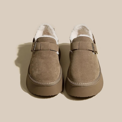 Winter Birkenstock Snowshoes Women's Winter Thickened Frosted Fur Integrated Warm Birkenstock Cotton Shoes 1kg - Mixbatch