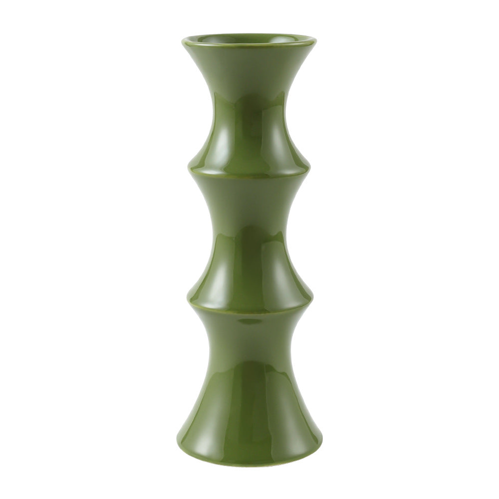 A new retro ceramic vase, high-end ornament ins wind New Year's red medieval high-value hydroponic vase