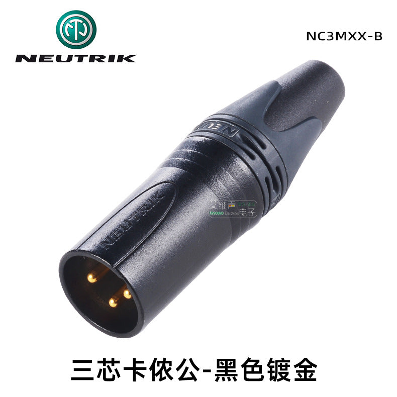 موصل صوت ثلاثي النواة من نوع XLR Kanon مطلي بالذهب من Youquek، ذكر وأنثى من نوع Canon NC3MXX/F