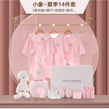 A15 Baby gift box, newborn clothes set, full moon summer pure cotton clothing, spring and autumn birth baby products wholesale - Mixbatch