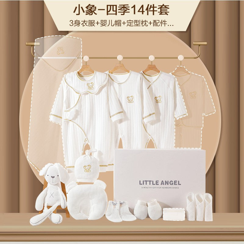 A15 Baby gift box, newborn clothes set, full moon summer pure cotton clothing, spring and autumn birth baby products wholesale - Mixbatch