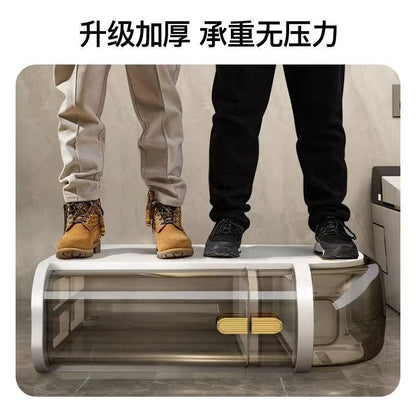 حمام، خزانة تخزين في الشقوق، رف تخزين، رف بلاستيكي مقاوم للماء، حمام، رف للأغراض المتنوعة، خزانة أرضية ضيقة 