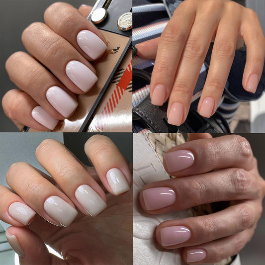 A Cross-border Wearable Women's Nail Art Wholesale Simple Medium and Long Square Solid Color Nail Art Patch Wearing Nail Wholesale - Mixbatch