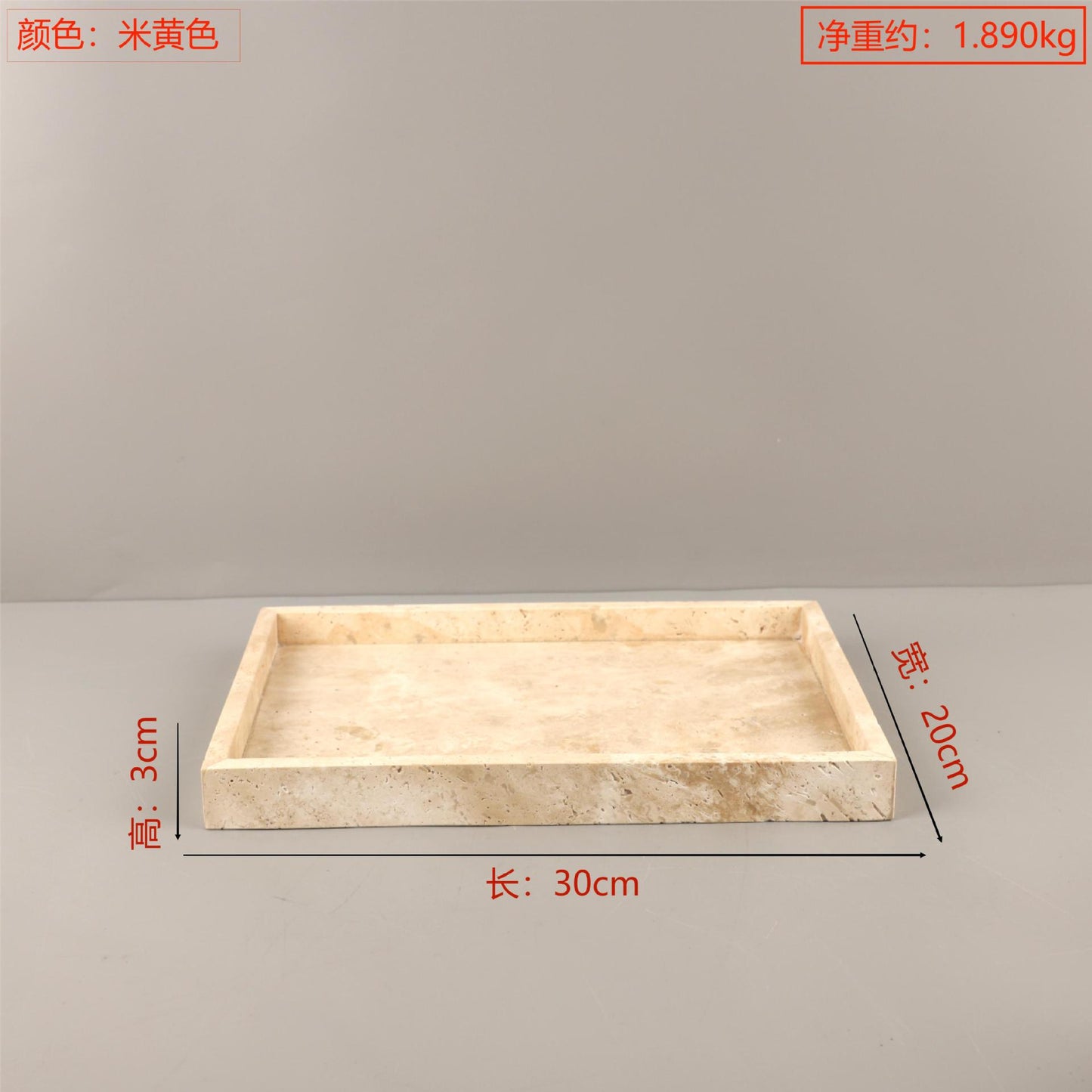 صينية زخرفية دائرية الشكل مصنوعة من رخام الترافرتين 