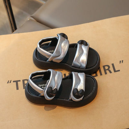 P new soft-soled sports beach shoes summer middle-aged and older children, foreign-style princess students, ultra-light explosion