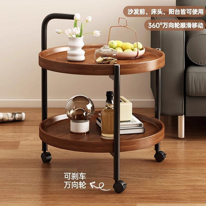P with wheel coffee table small table retro trolley artificial board