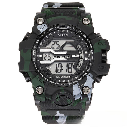 A big mud king with the same life waterproof electronic watch men's students teen trend wolf warrior outdoor sports watch