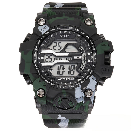 A big mud king with the same life waterproof electronic watch men's students teen trend wolf warrior outdoor sports watch
