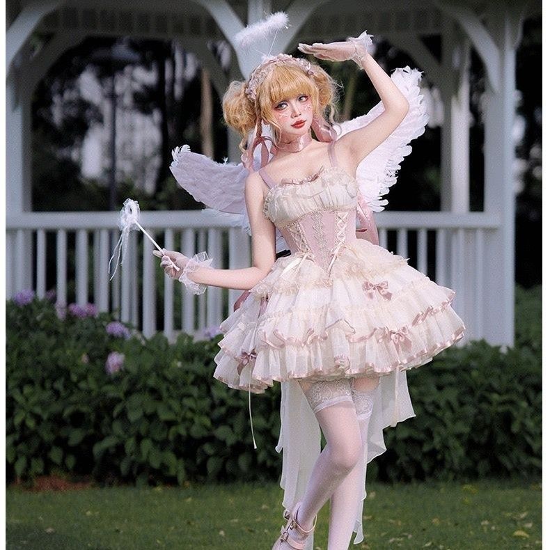 P dog short ballet dress dress dress lolita girl cute lolita little fresh spring