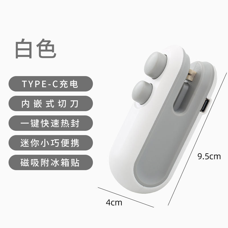 (VIDEO) New Mini Sealing Machine Magnetic Charging Household Snack Freshness Sealing God Multi functional Small Sealing Machine - Mixbatch