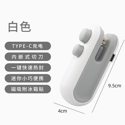 (VIDEO) New Mini Sealing Machine Magnetic Charging Household Snack Freshness Sealing God Multi functional Small Sealing Machine - Mixbatch