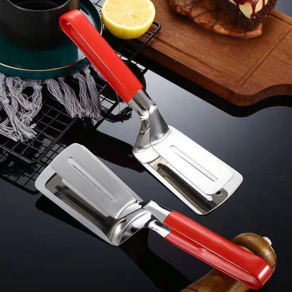 304 stainless steel fried fish anti-scald clips flipping fish shovel fried fish artifact silicone spatula steak home kitchen frying spatula - Mixbatch