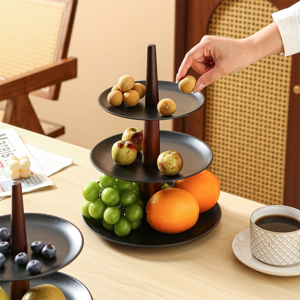 P retro multi-level rotating fruit plate
