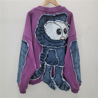 P color matching cloth sweater