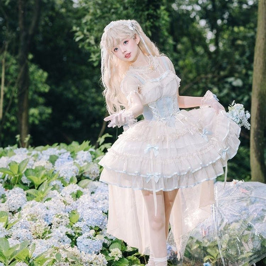 P dog short ballet dress dress dress lolita girl cute lolita little fresh spring