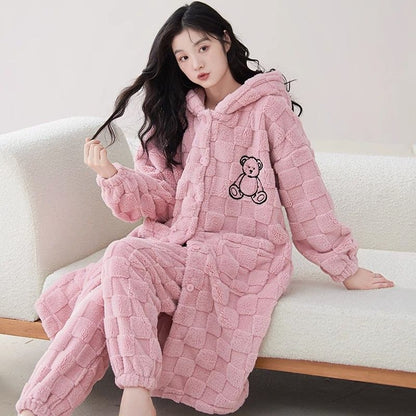 P winter plush pajama set