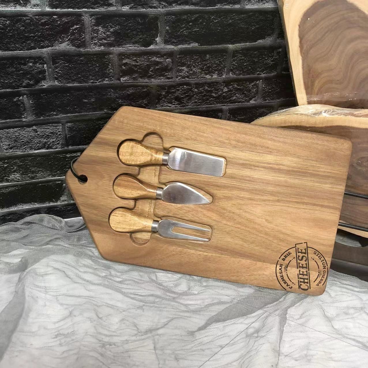 A Acacia wood cutting board cutting board fruit complementary food chopping board cutting board household pizza bread steak kitchen portable