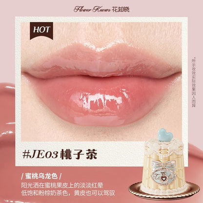 P Flower Know Sweetheart Bear Series Lip Freezing Film Formation Fast Non-sticky Non-stick Cup Film Formation Long-lasting Color Rendering Lip Glaze Color Enhancement
