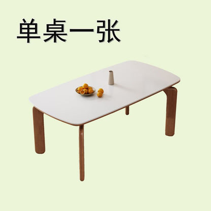 北欧轻奢实木岩板餐桌餐桌椅简约 - Mixbatch