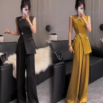 P sleeveless top trousers set