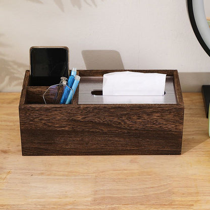 P Solid wood living room household pumping carton meal carton wood