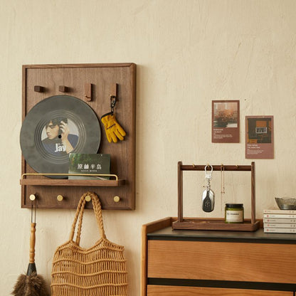 P solid wood walnut meter box decorative picture