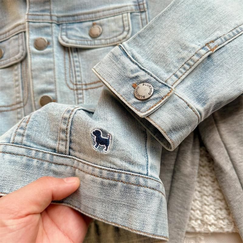 P children's denim Korean version children's new spring and autumn tops baby children's jackets spring and autumn clothes