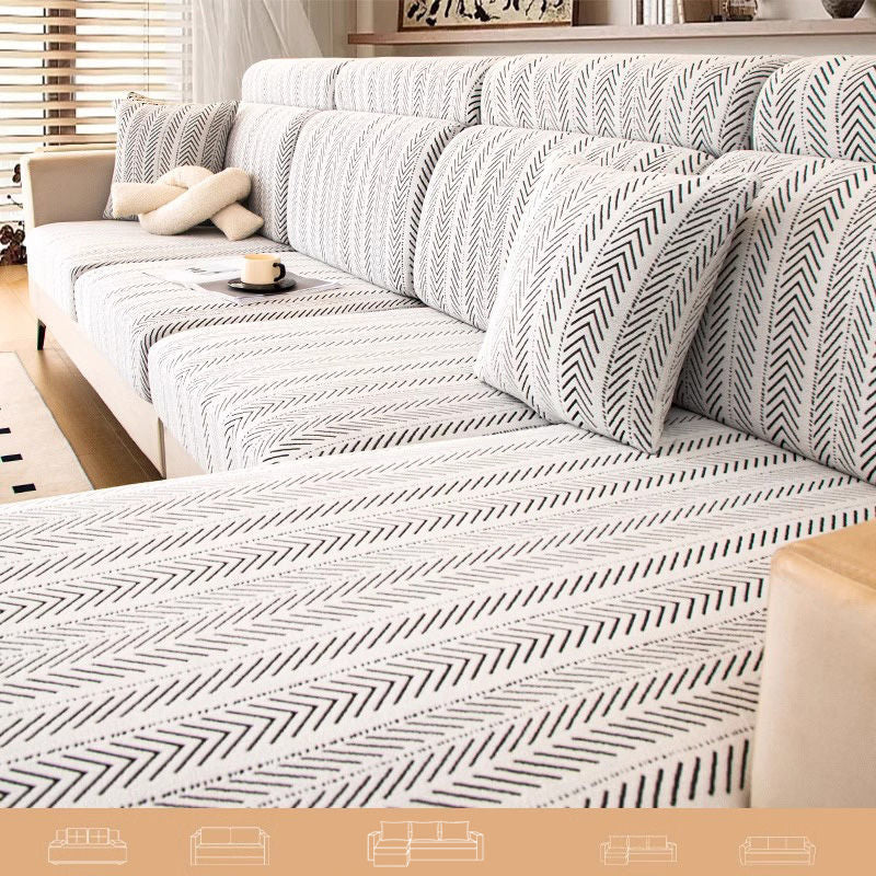 P sofa cover universal all-inclusive durable anti-cat scratch all-season universal solid wood sofa cover high elastic sofa cover