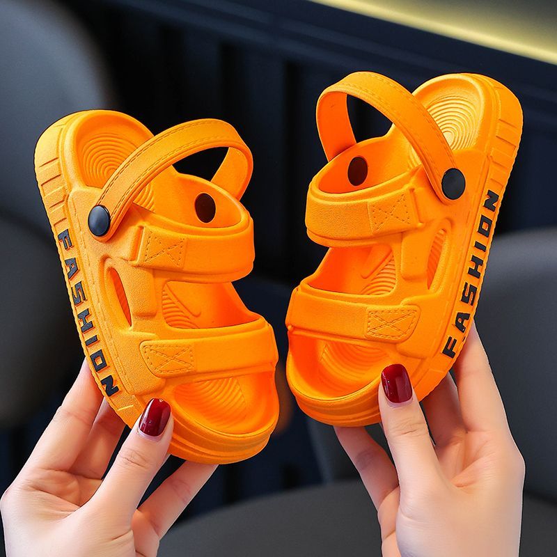 P children's slippers new summer two-in-one cool slippers soft-soled non-slip boys sandals two wear student beach shoes