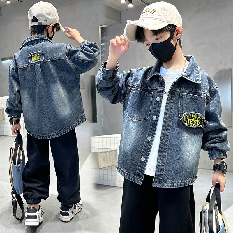 A children's denim jacket baby foreign Korean version of boys' handsome children's jacket spring and autumn models