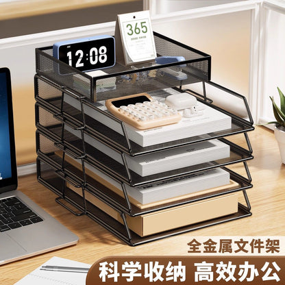 P metal desktop storage rack