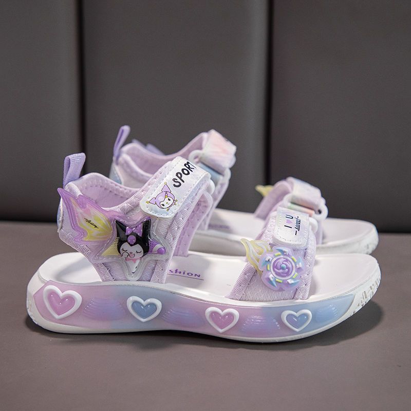 P summer new children's shoes cartoon Kulomi beach shoes girl foreign style princess summer