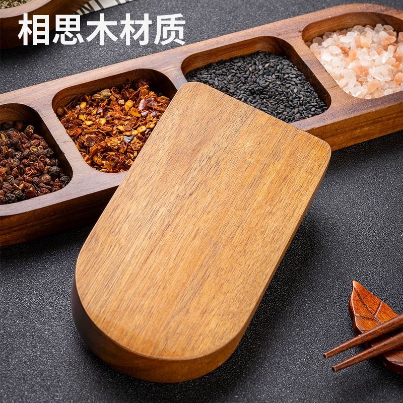 طبق نكهة مصنوع من خشب الأكاسيا، طبق وجبات خفيفة منزلي من الخشب الصلب