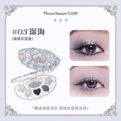 P Flower Knowledge Shell Pearl Eyeshadow Matte Pearl Six Color Eyeshadow Comprehensive Daily Versatile Genuine New Product Genuine