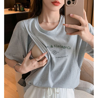 P Loose Maternity & Nursing Shirt