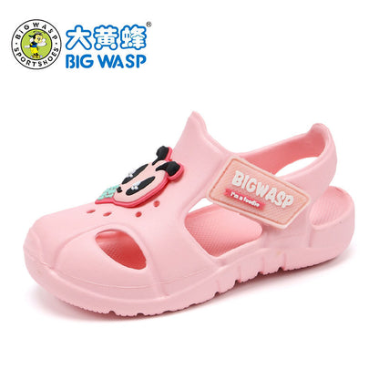P bumblebee children's sandals men's and women's bag head sandals summer middle and small children's foot protection beach shoes lightweight baby cool slippers